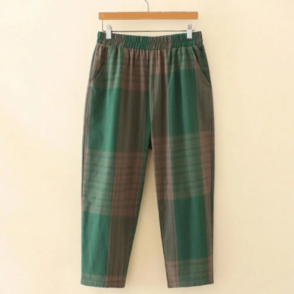 Summer New Women's Suits Plaid Short Sleeve T-shirt Loose Top Women's Casual Pants Two Piece Sets