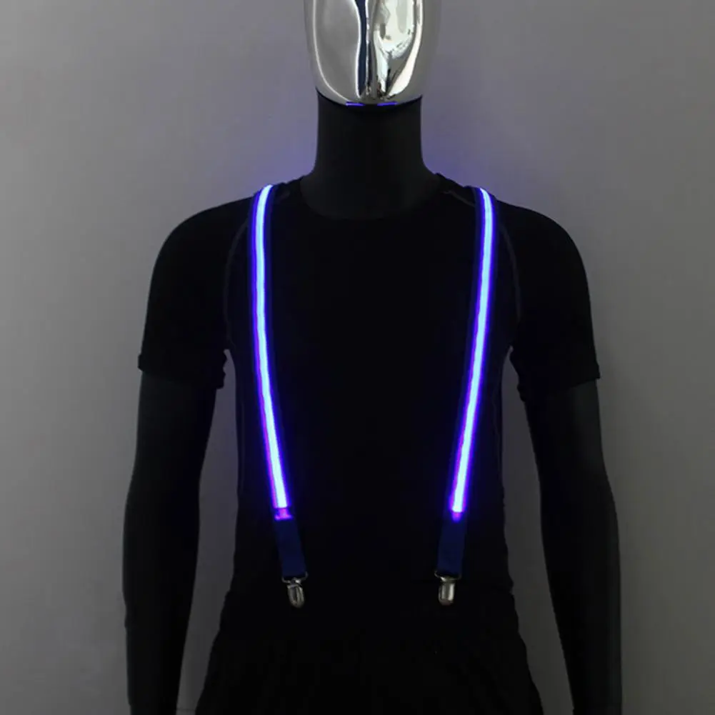 Crowd-favorite Suspender Led Light Up Suspenders for Men Women Adjustable Y Back Glow Suspender for Rave Party for Selfies