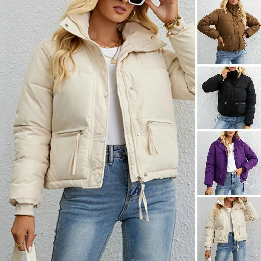 2023 Autumn Winter Women Parka Down Cotton Jackets Casual Thick Warm Hooded Coat Zippers Loose Female Outwear Jacket parkas