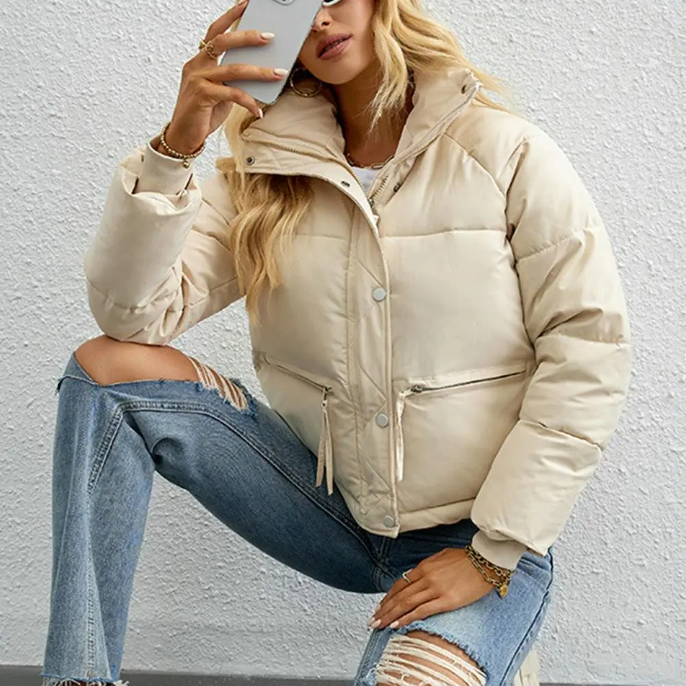 2023 Autumn Winter Women Parka Down Cotton Jackets Casual Thick Warm Hooded Coat Zippers Loose Female Outwear Jacket parkas