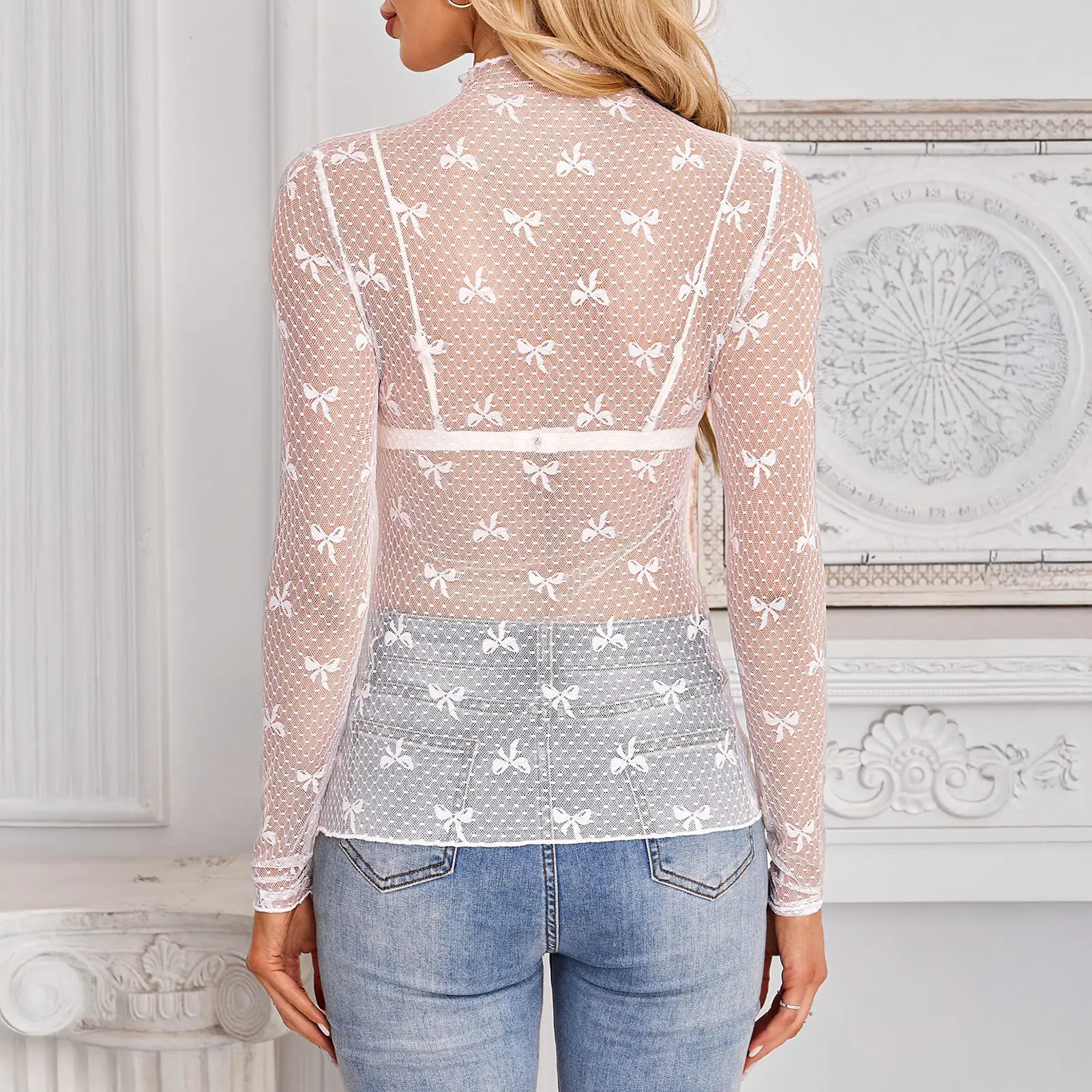 S-2XL Women Summer Transparent Embroidery Bow Tee Top S-XL Short Sleeve Flower Mesh Sheer Camisole Top Female T-Shirt Top Women