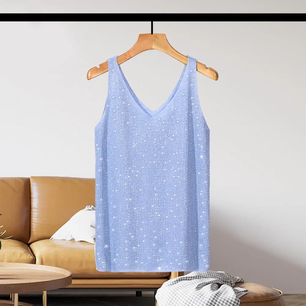 Women Crystal Rhinestones Shiny Sexy Tank Tops High Quality Party Club Sexy See Through Mesh Hollow Out Diamond shirt