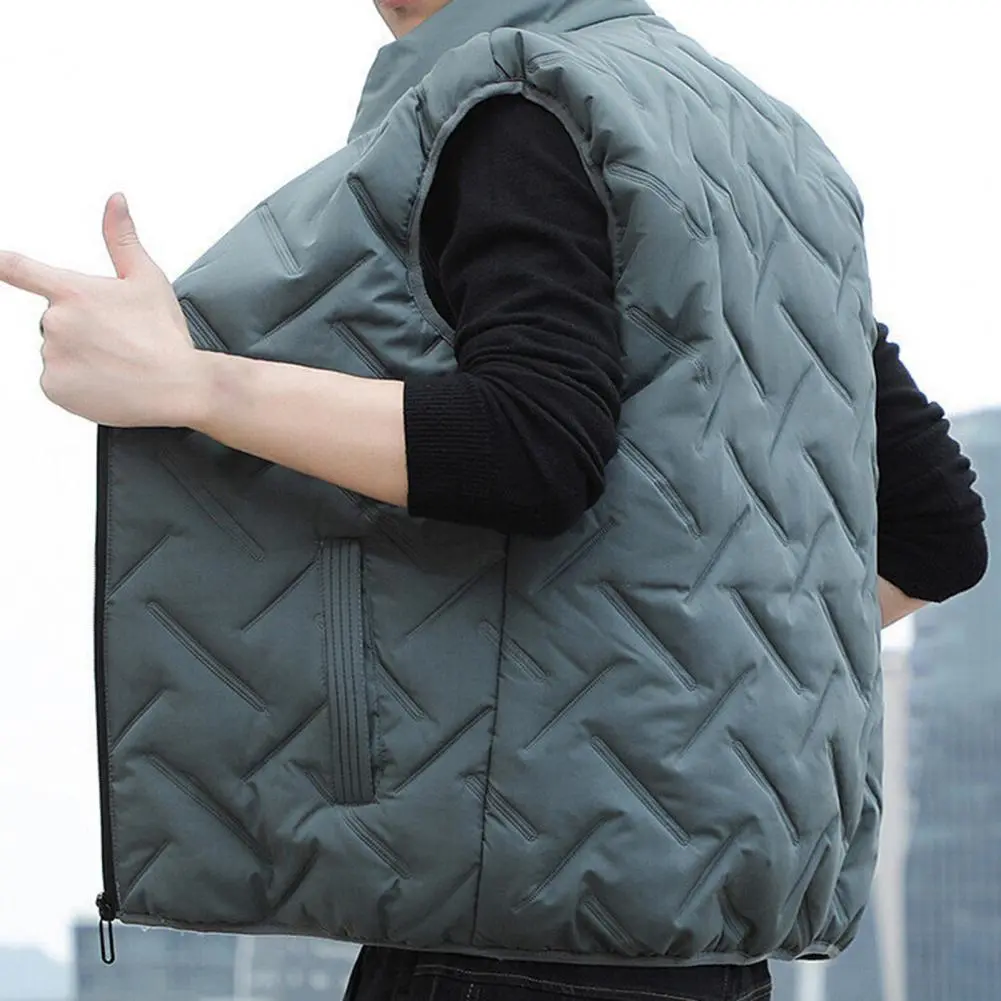 2023 Vest Men Autumn Jackets Thick Vests Man Sleeveless Coats Male Warm Cotton-Padded Waistcoat Men Gilet Veste Hommes