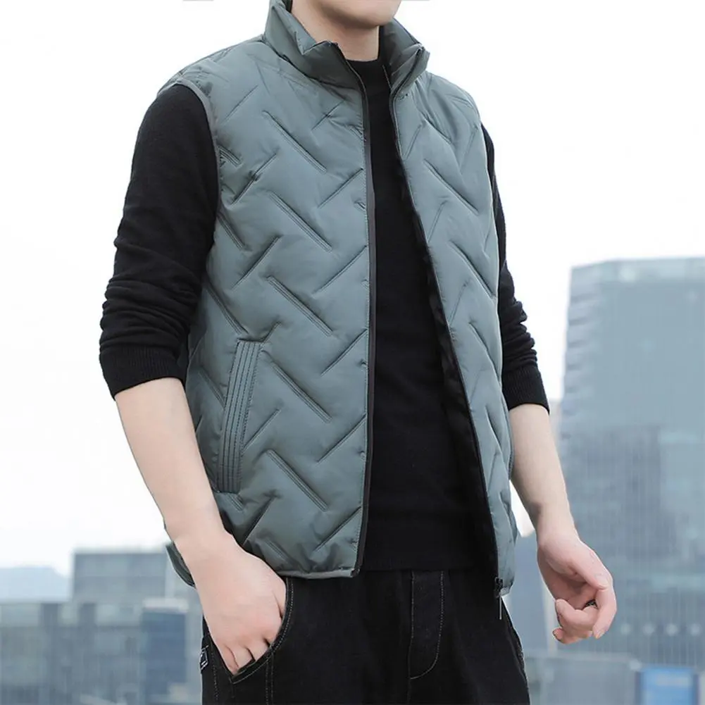 2023 Vest Men Autumn Jackets Thick Vests Man Sleeveless Coats Male Warm Cotton-Padded Waistcoat Men Gilet Veste Hommes