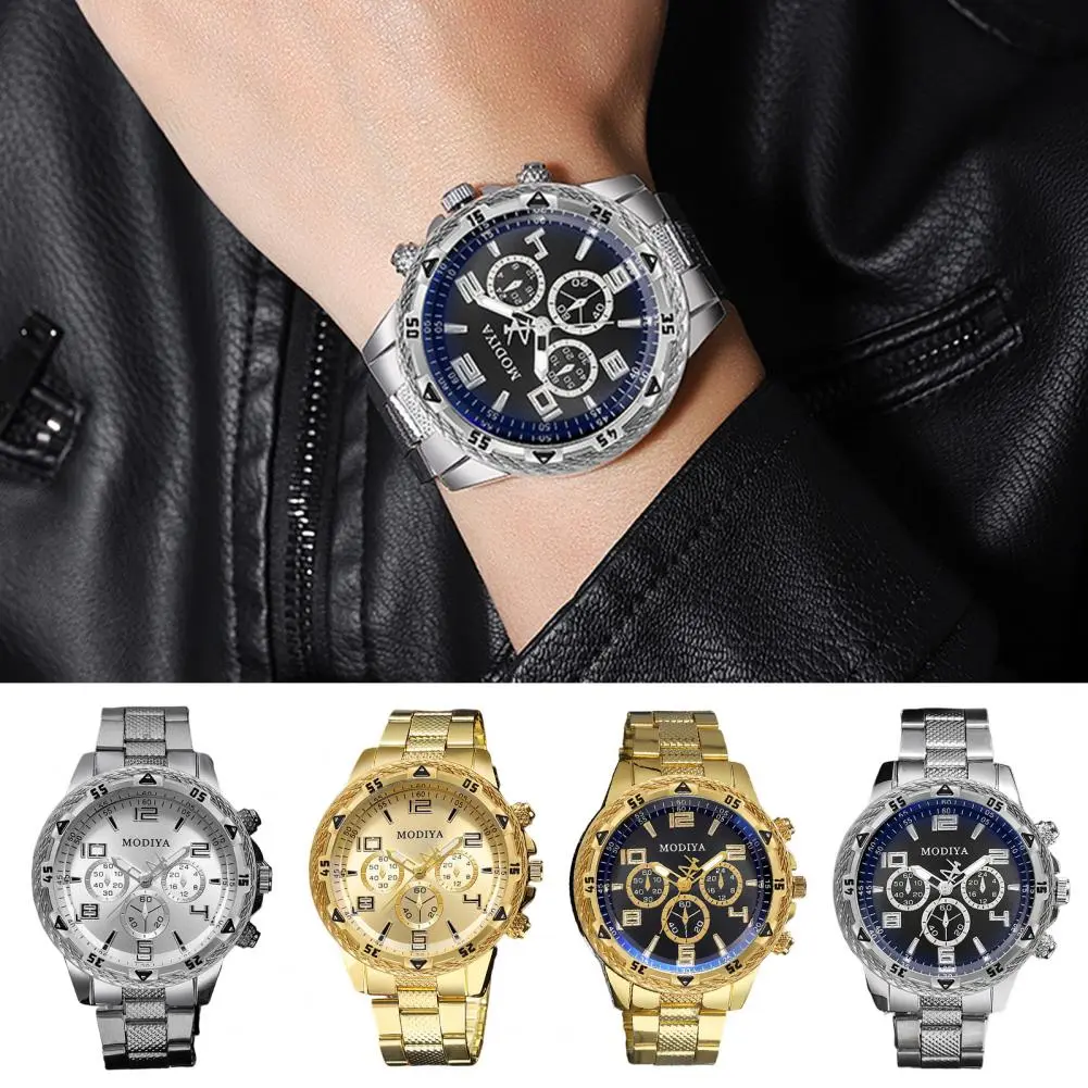 Men's Quartz Watches Sapphire Retro Chronograph Stainless Steel Waterproof Watch Men Relogio Masculino