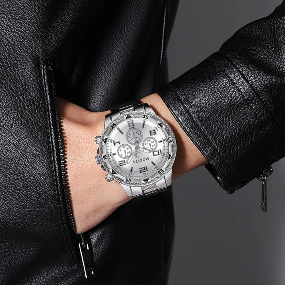 Men's Quartz Watches Sapphire Retro Chronograph Stainless Steel Waterproof Watch Men Relogio Masculino