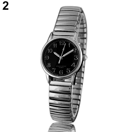 Black alloy Arabic numerals for men and women Elastic elastic band quartz watch set Lovers watch set