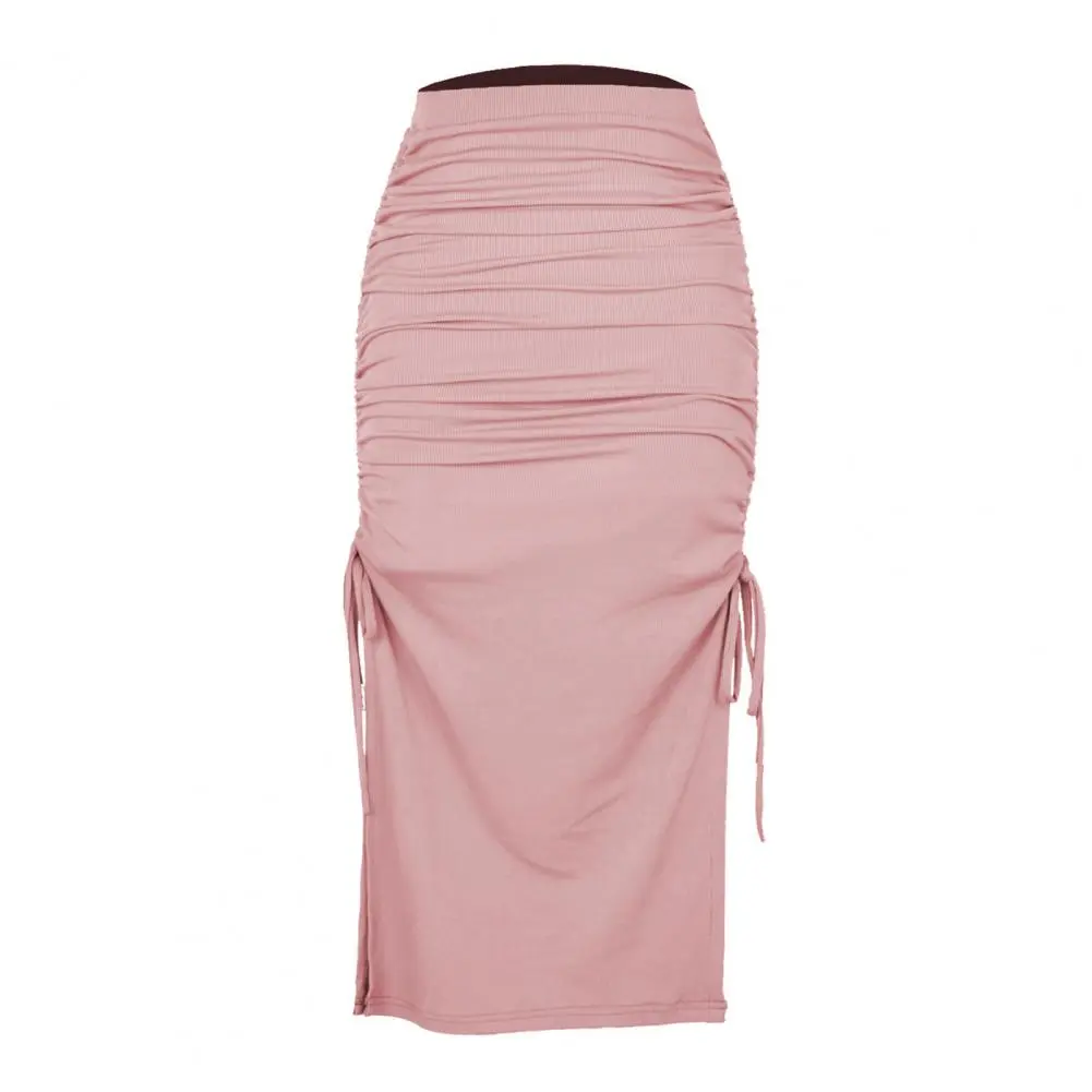 Lace-up Pleated Drawstring Skirt Sexy Hip Irregular Skirt New Slim Fashion High Waist Club Skirt