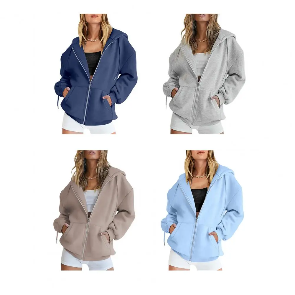 Men's Zip Up Hoodies Casual Zipper Jacket Coats Women Fleece Autumn Winter Harajuku Gothic Hooded Sweatshirts Sports Streetwear