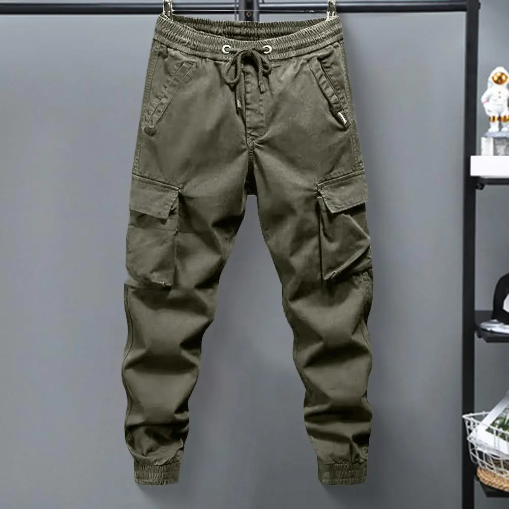 Men Straight Cargo Casual Pant Outdoor Men Camping Hiking Training Trouser Streetwear Pant Fashion Workwear Cargo Large Pocket