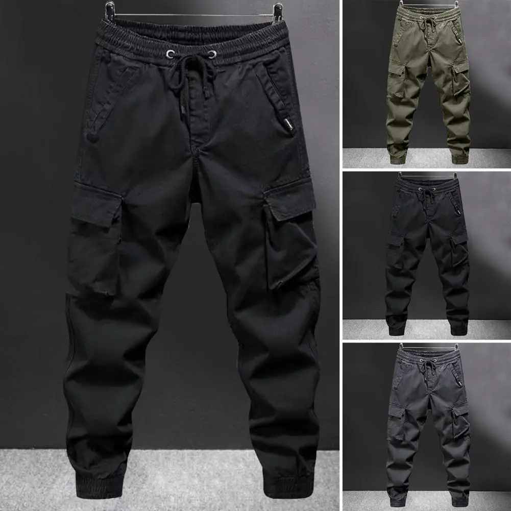 Men Straight Cargo Casual Pant Outdoor Men Camping Hiking Training Trouser Streetwear Pant Fashion Workwear Cargo Large Pocket
