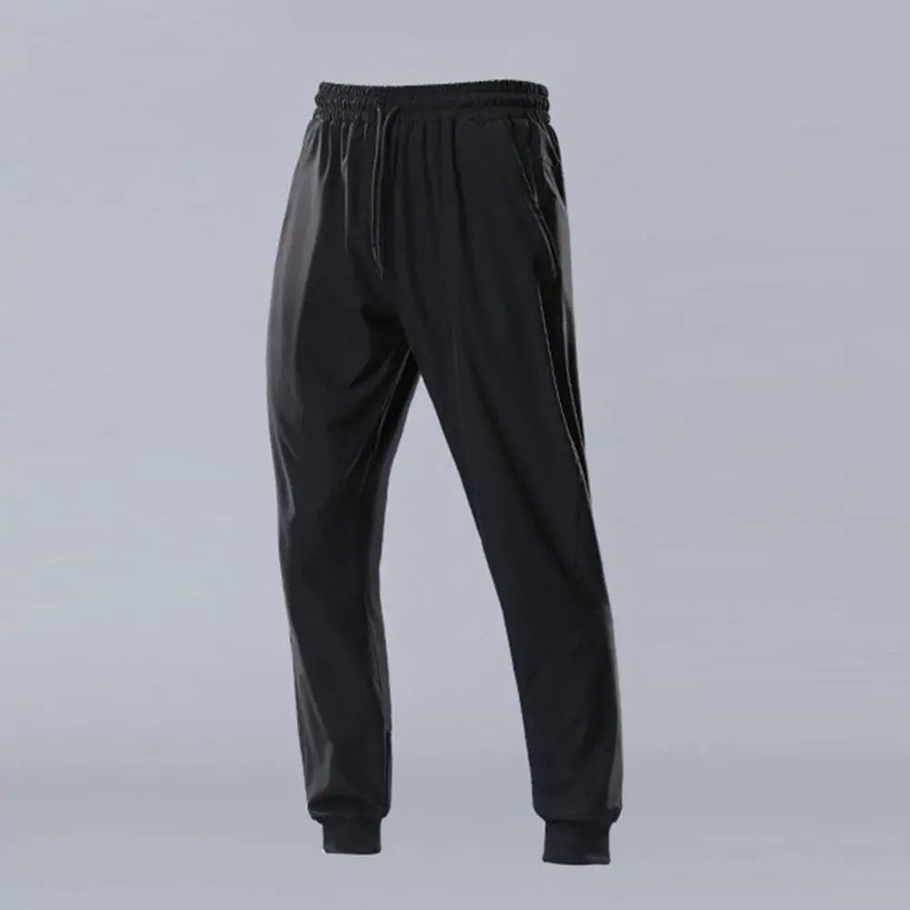 Men Casual Trousers Men's Quick Dry Running Pants with Pockets for Gym Fitness Jogging Breathable Sportswear for Training