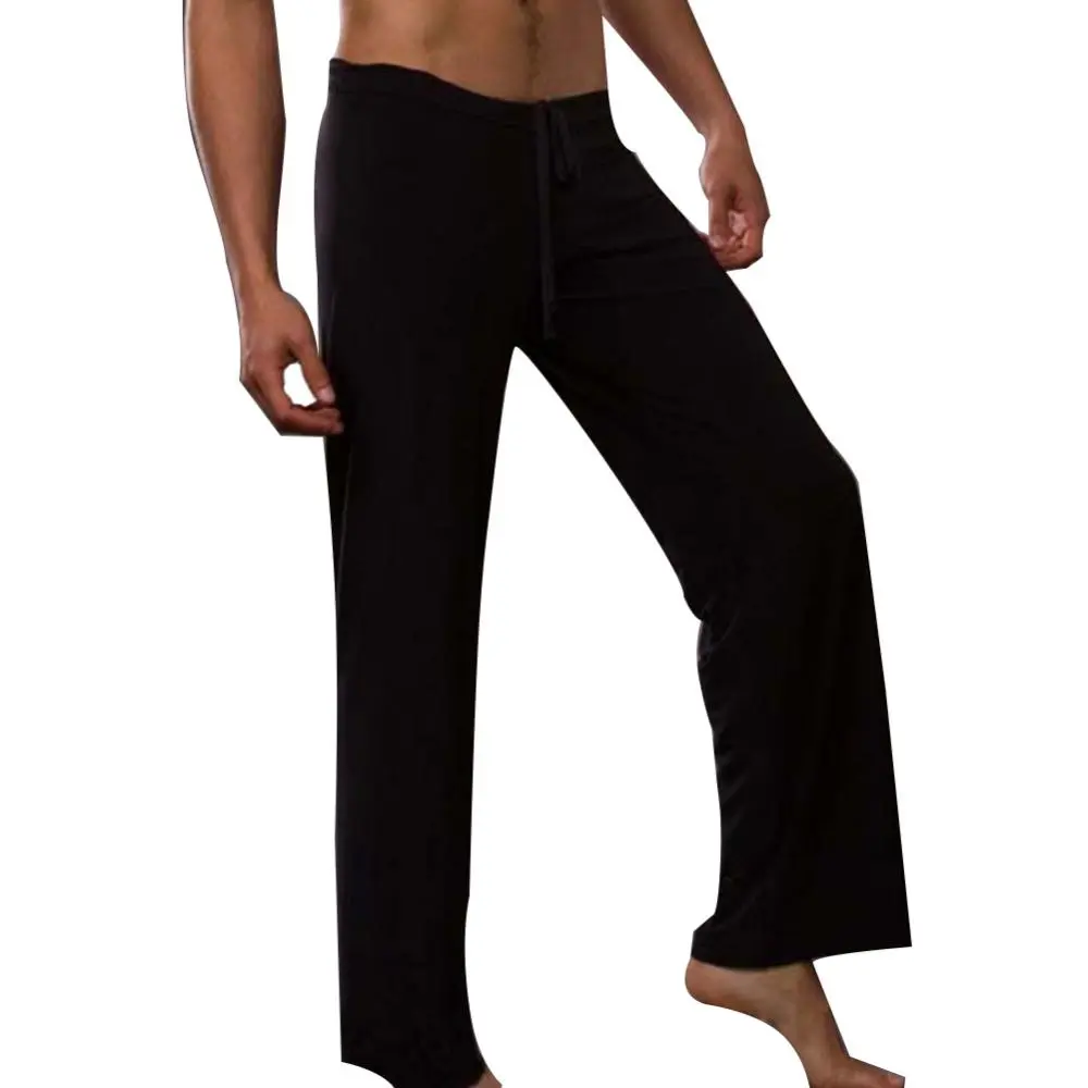 20231 Men Yoga Running Pants Spring Summer Ice Silk Sweatpants Gym Yoga Fitness Casual Pants Men's Solid Drawstring Trousers