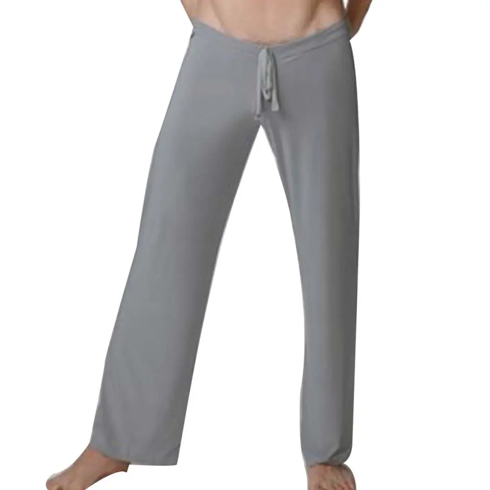 20231 Men Yoga Running Pants Spring Summer Ice Silk Sweatpants Gym Yoga Fitness Casual Pants Men's Solid Drawstring Trousers