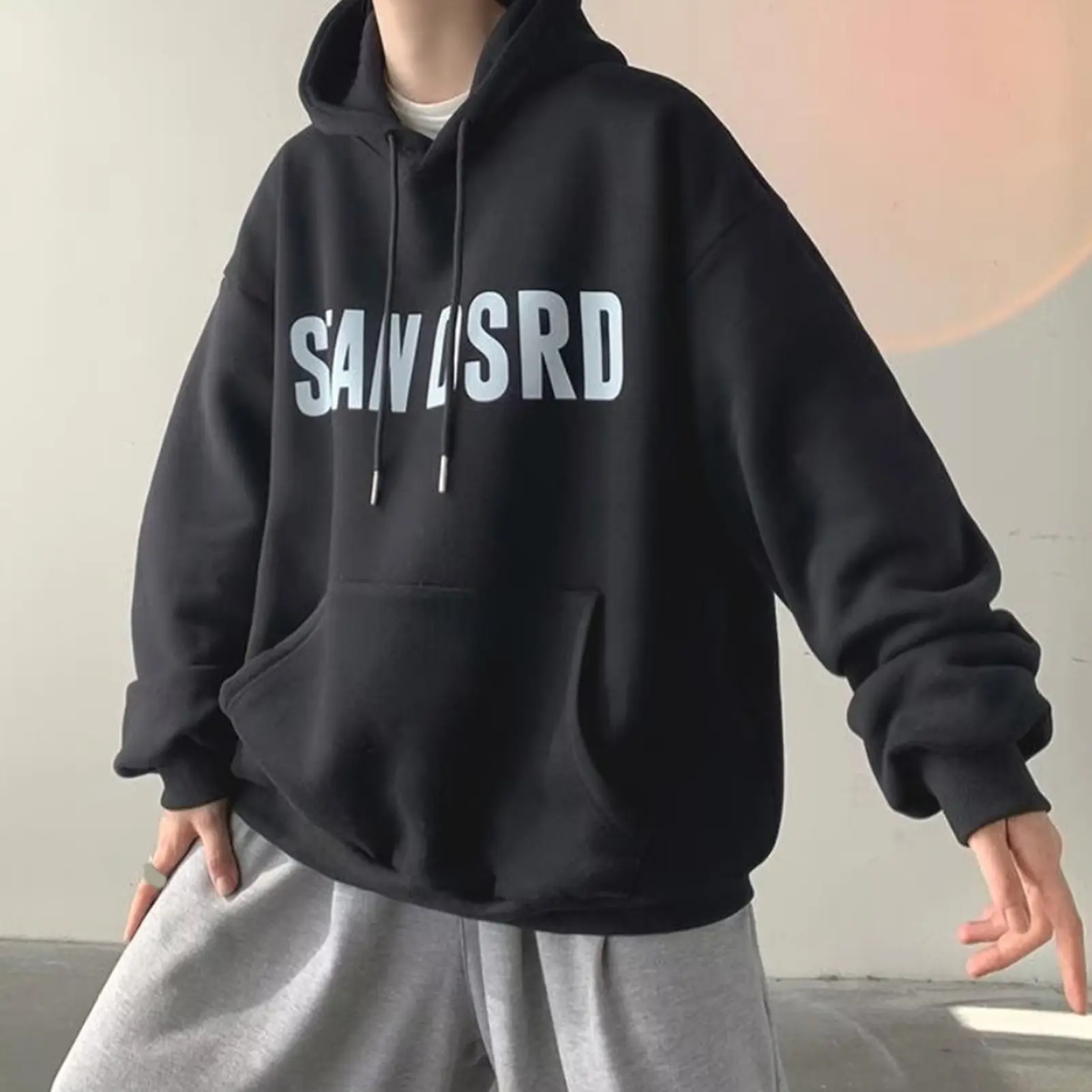 M-4XL Hoodie Hip hop Streetwear Print Letter printing Pullover Men women Sweatshirts Harajuku Gothic Oversize Hooded