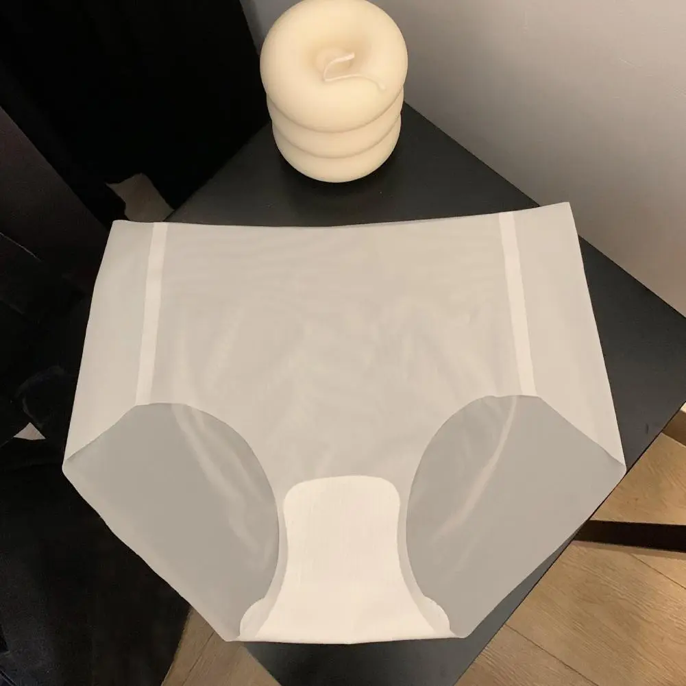 Seamless Silk Underwear Ultral Thin Women Panties Sexy High Elastic Invisible Briefs Soft Underpants Lingerie