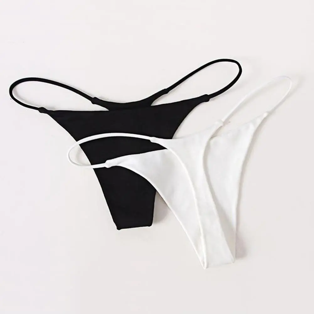 Women Panties Low Waist Double-layered Lingerie Panty Briefs Thongs Plus Size Sexy Tanga Thong Micro G-string T-back Knickers