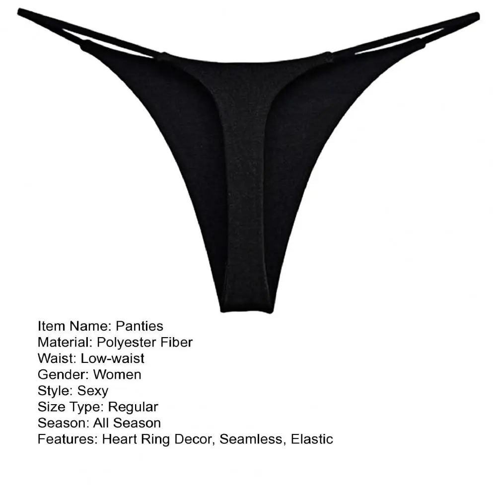 Women Panties Low Waist Double-layered Lingerie Panty Briefs Thongs Plus Size Sexy Tanga Thong Micro G-string T-back Knickers
