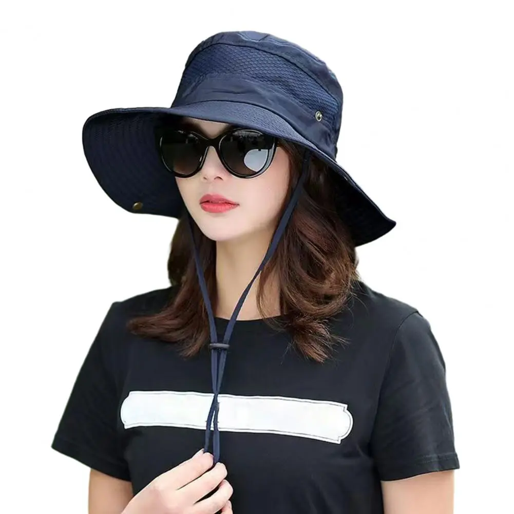 Comfortable Outdoor Hat Breathable Mesh Sun Hat with Adjustable Drawstring for Outdoor Climbing Fishing Wide Brim for Ultimate