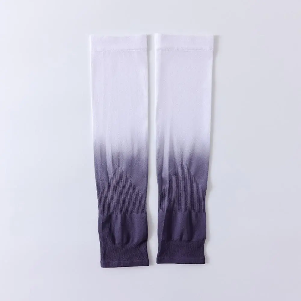 Ice Silk Arm Covers Gradient Color Uv Protection Arm Sleeves for Outdoor Sports Cycling Breathable Ice for Driving for Summer