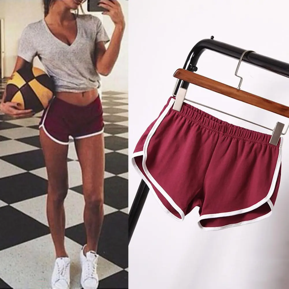 Women Yoga Shorts Summer Outer Wear Mid-waist Casual Loose Straight Pants Lady Stylish Thin Breathable Wide Leg Gym Short Pants