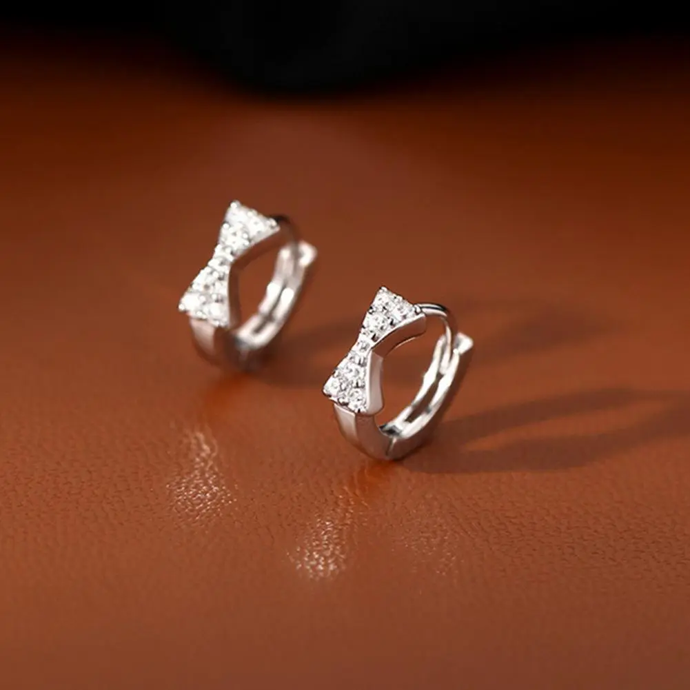 925Sterling Silver Luxury Trendy Blue Cubic Zirconia Hoop Earrings Wedding Party Elegant Accessories for Women Jewelry Gift