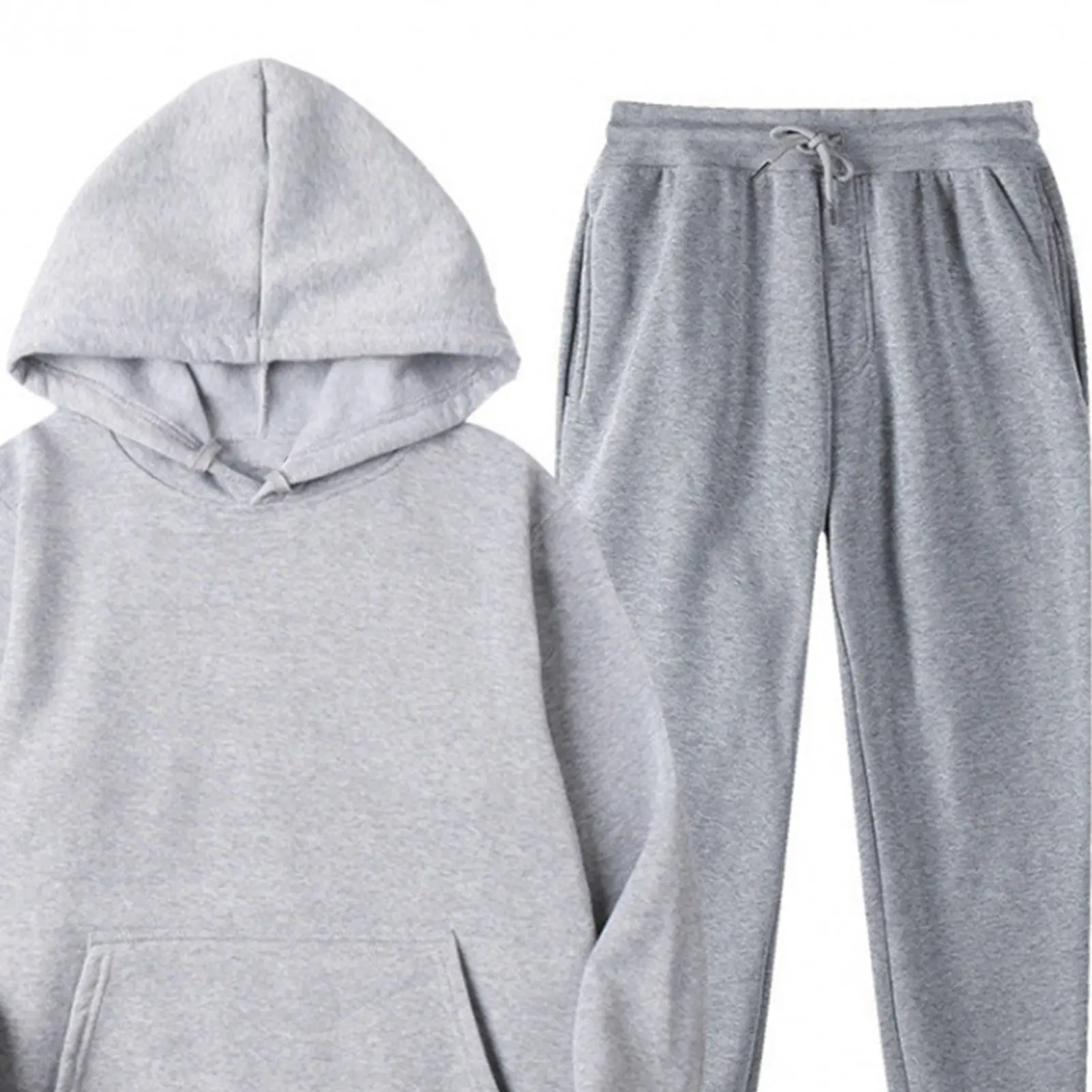2 Pieces Female Suit Set Tracksuit Casual Sweatshirts Long Sleeve Hooded Tops with Pocket Pants for Spring Fall Autumn Women New