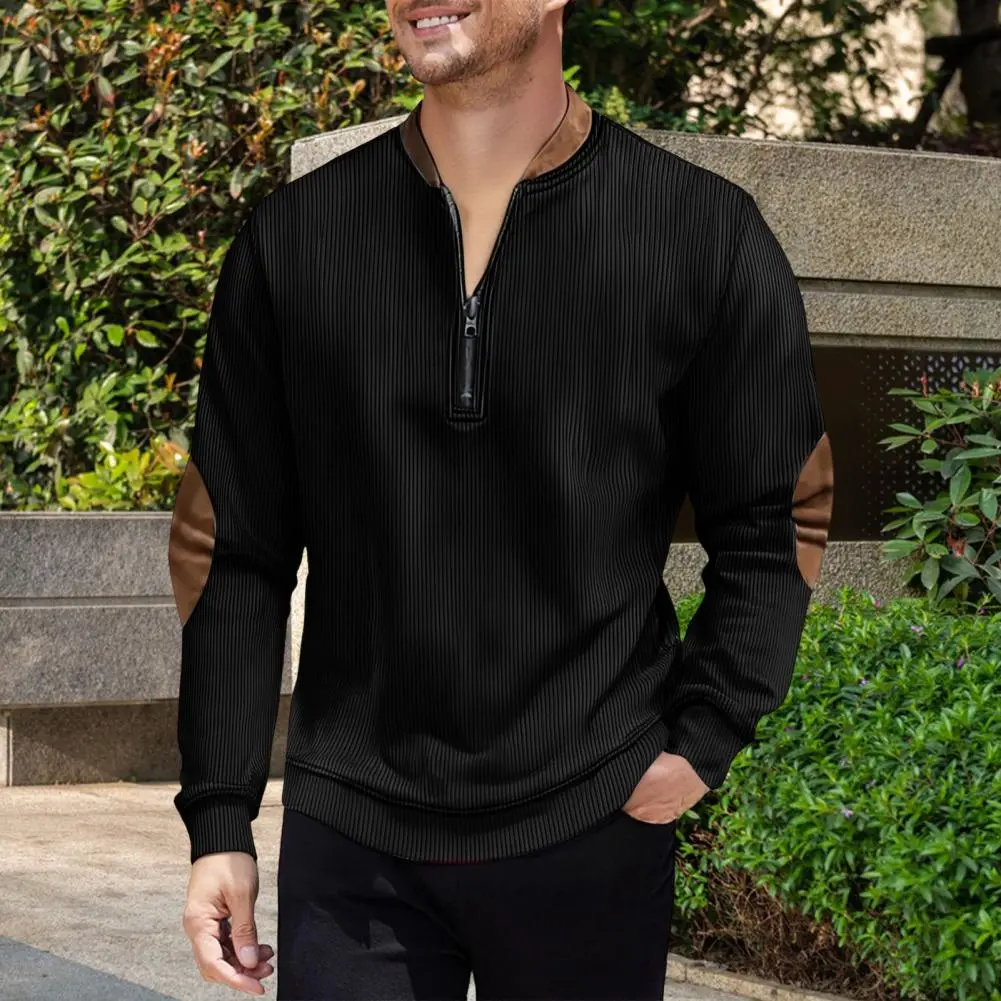 New Men's Long Sleeve T-shirt Spring And Autumn Comfortable Corduroy Daily Casual Shirt Fashion Men's Clothing
