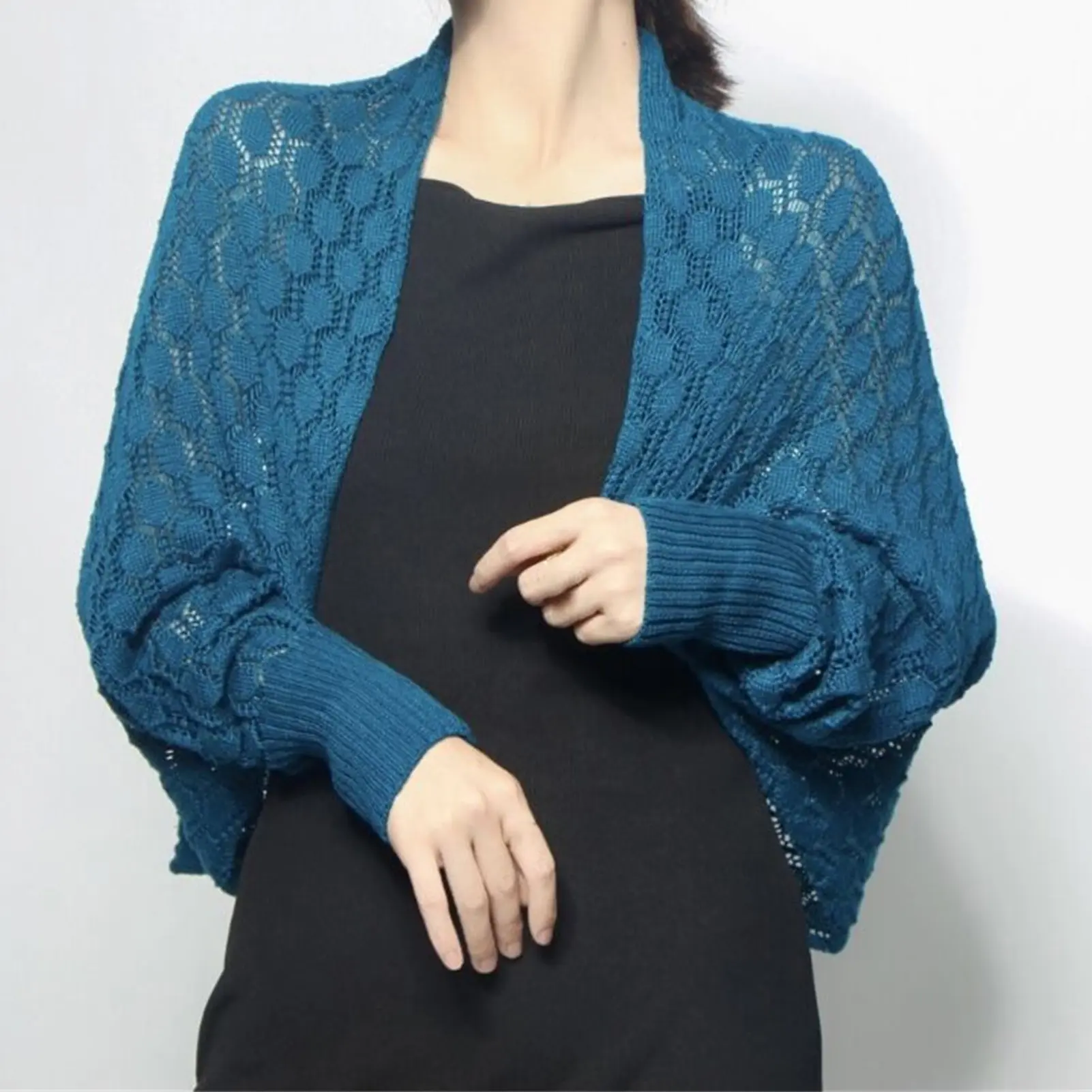 Sun Protection Knit Cardigan Women's Thin Coat Ice Silk Outerwear Cover-up Shawl Air Conditioning Shirt Summer