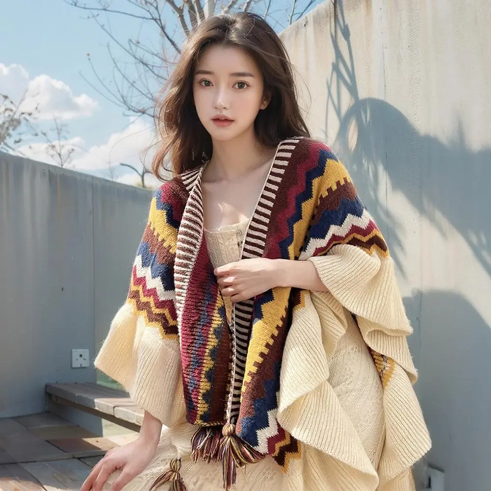 Autumn Overcoat Fashion Jackets for Women Casual Winter Clothes Women Vintage Coats Sweater Elegant Ethnic Style Cloak Cardigan