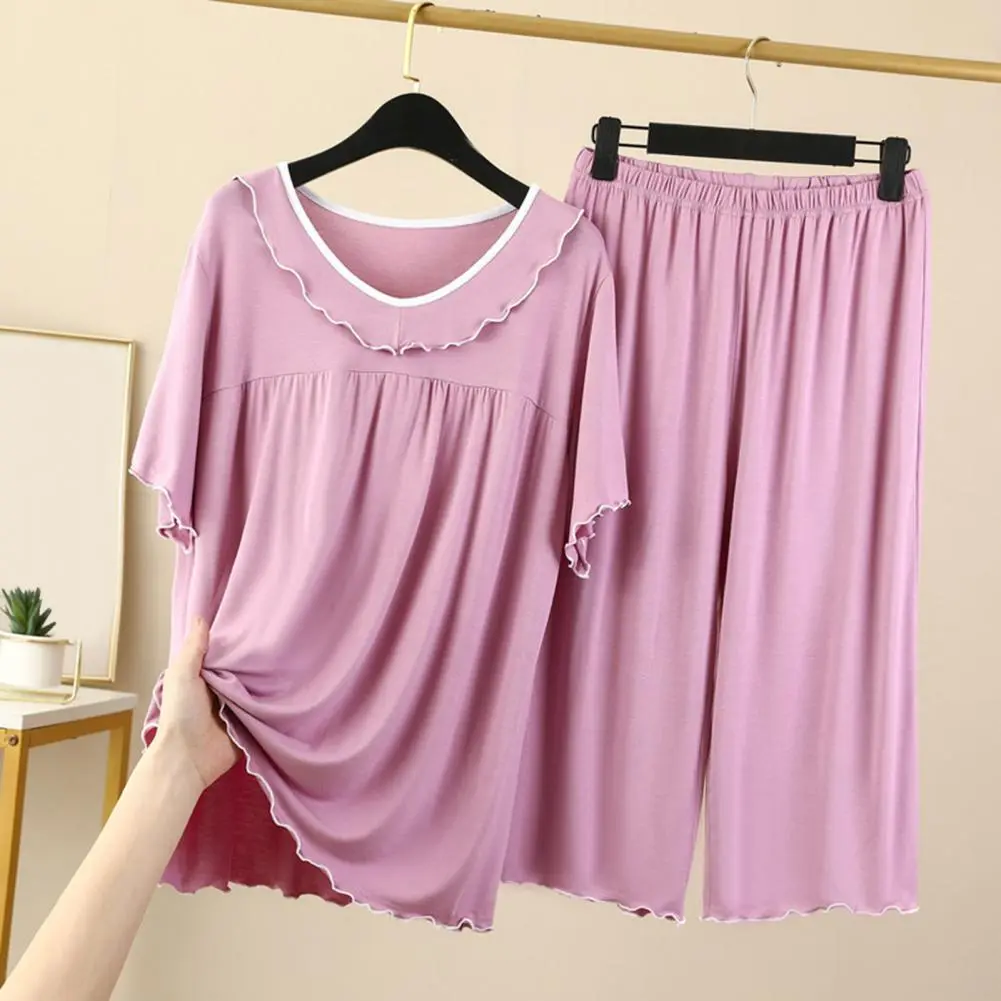 Summer Pajamas Woman Sleepwear Short Set Pajamas Pajama Set Nightwear Comfortable Short Sleeve T Shirts & Shorts Home Clothes