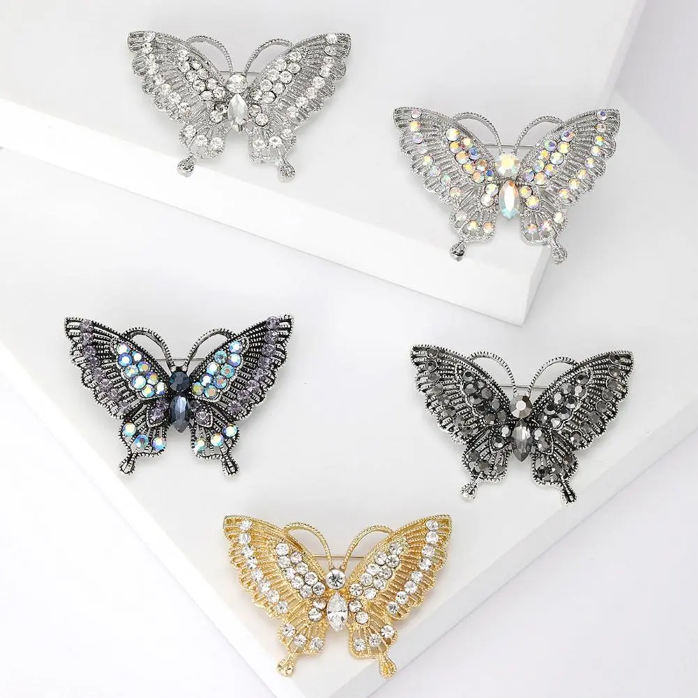Fashion Brooch Flower Bow Brooches for Women Sweater Coat Clothing Accessories Metal Antiglare Lapel Pin Fixed Clothes Pins