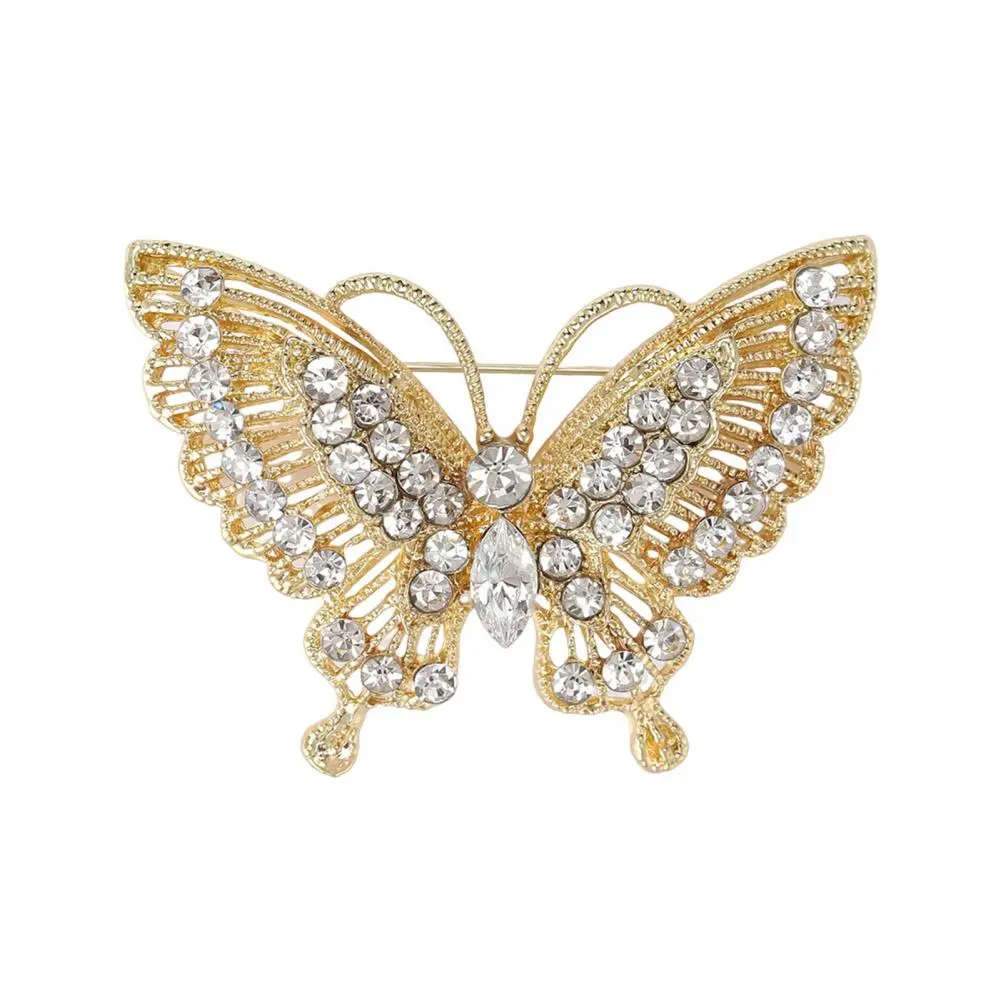 Fashion Brooch Flower Bow Brooches for Women Sweater Coat Clothing Accessories Metal Antiglare Lapel Pin Fixed Clothes Pins