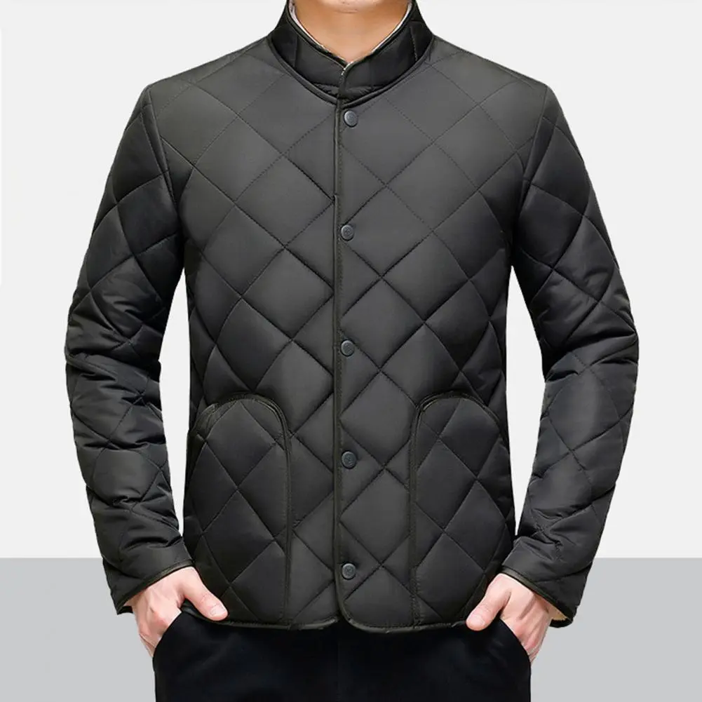 Men's Autumn Winter Coat Fashion Cotton Padded Jacket For Men Down Coats Cotton Warm Clothing Men's Parka Plus Size L-5XL