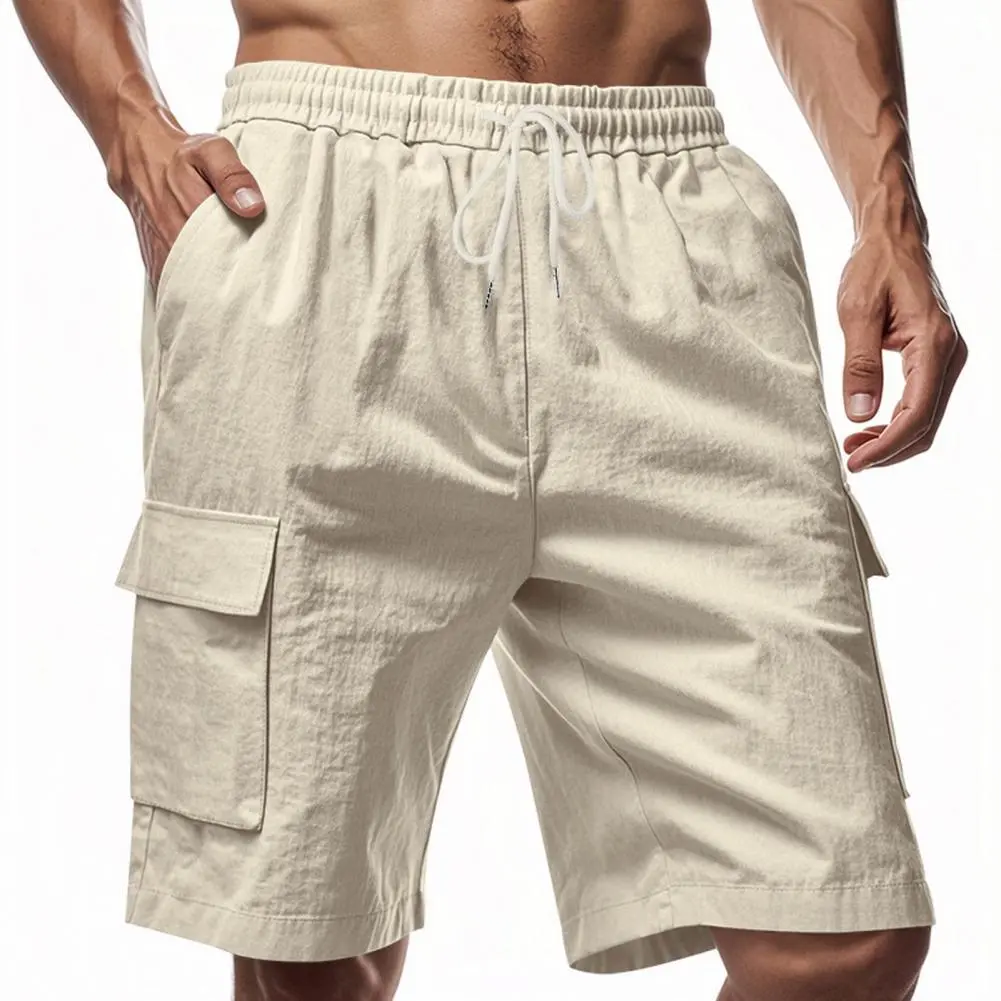 Drawstring Men's Swimsuit Fitness Trunks Summer Beach Surfing Board Shorts Quick Dry Bathing Suit Breathable With Pockets Shorts