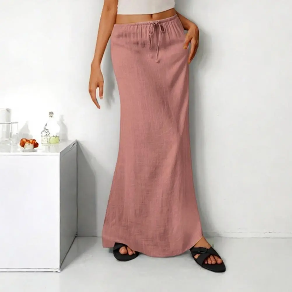 Benuynffy Boho Women Casual Tie Side Wrap Skirt Elegant High Waist Female Summer Knee Length A-Line Skirts