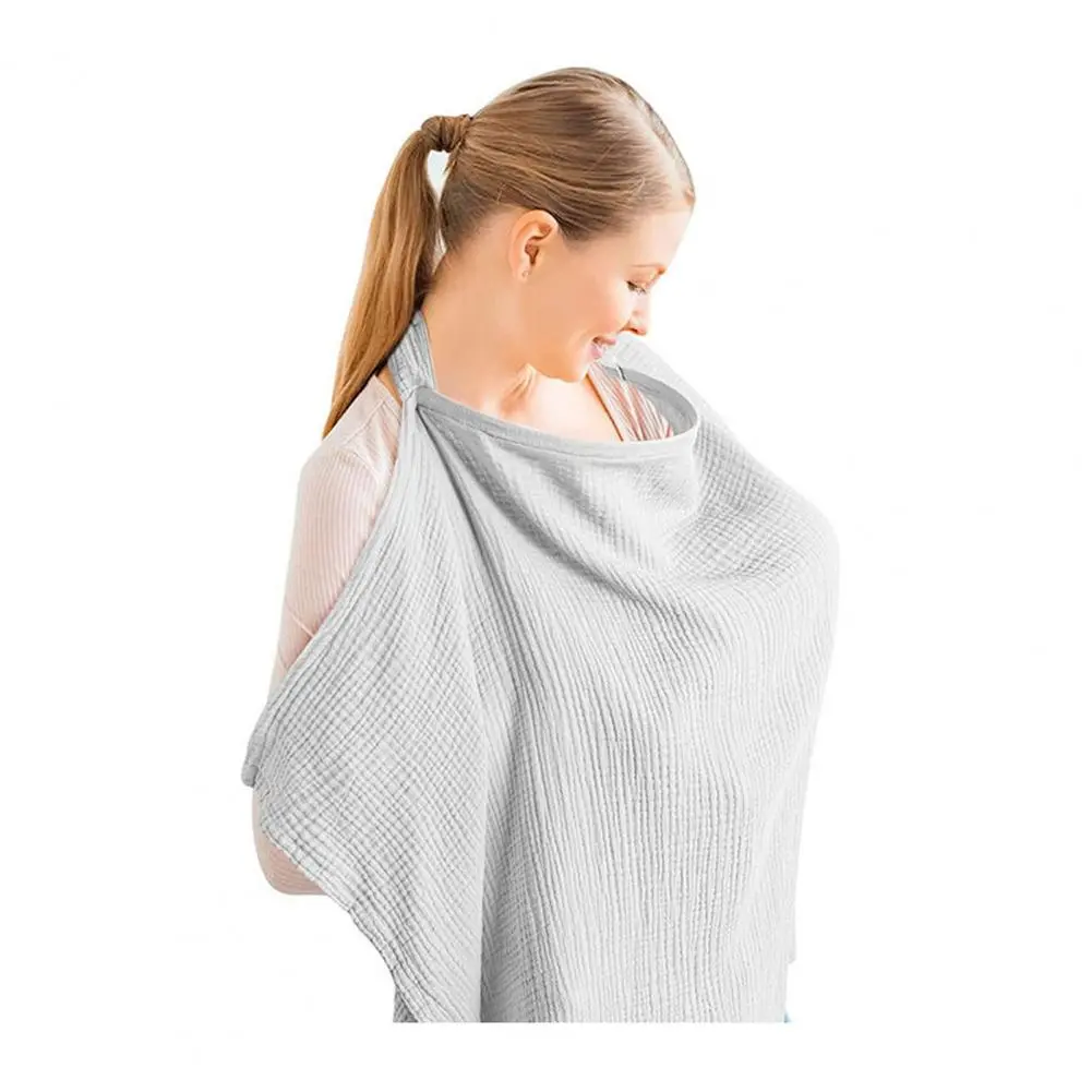 Breastfeeding Shawl Adjustable Strap Nursing Cover with Pockets for Breastfeeding Women Breathable Shawl Feeding Cloak Lactation