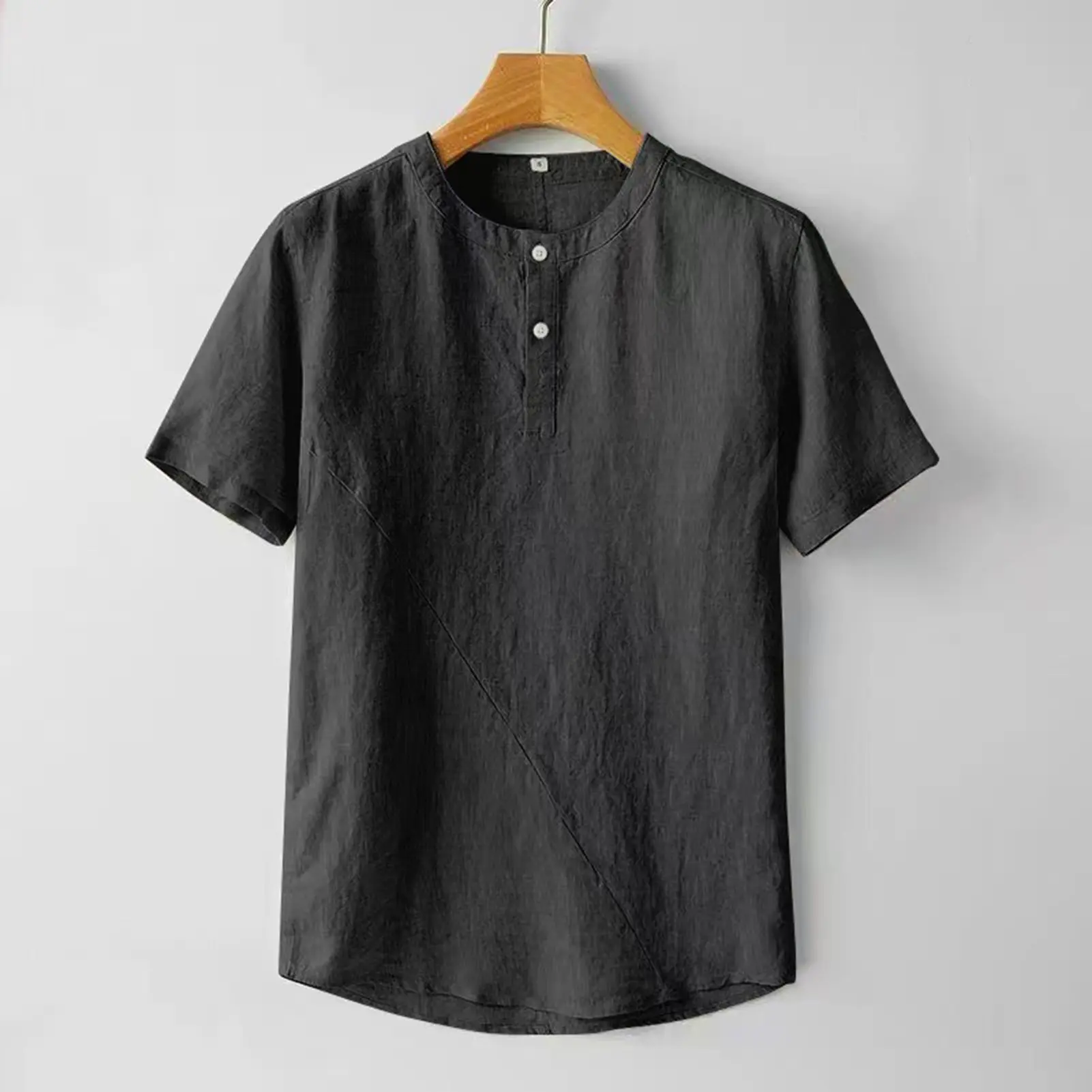 2025 3XL Men's Casual Blouse Cotton Linen Shirt Loose Tops Short Sleeve Tee Shirts Summer Casual Handsome Men's Shirts Tee Blusa