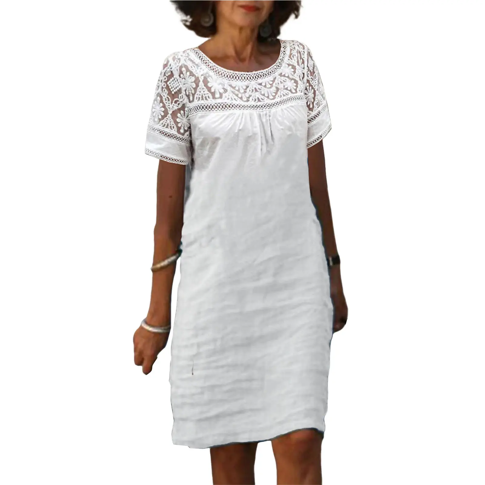Summer vestidos de fiesta elegantes para mujer Cotton Linen dresses for women 2025 vestidos para mujer