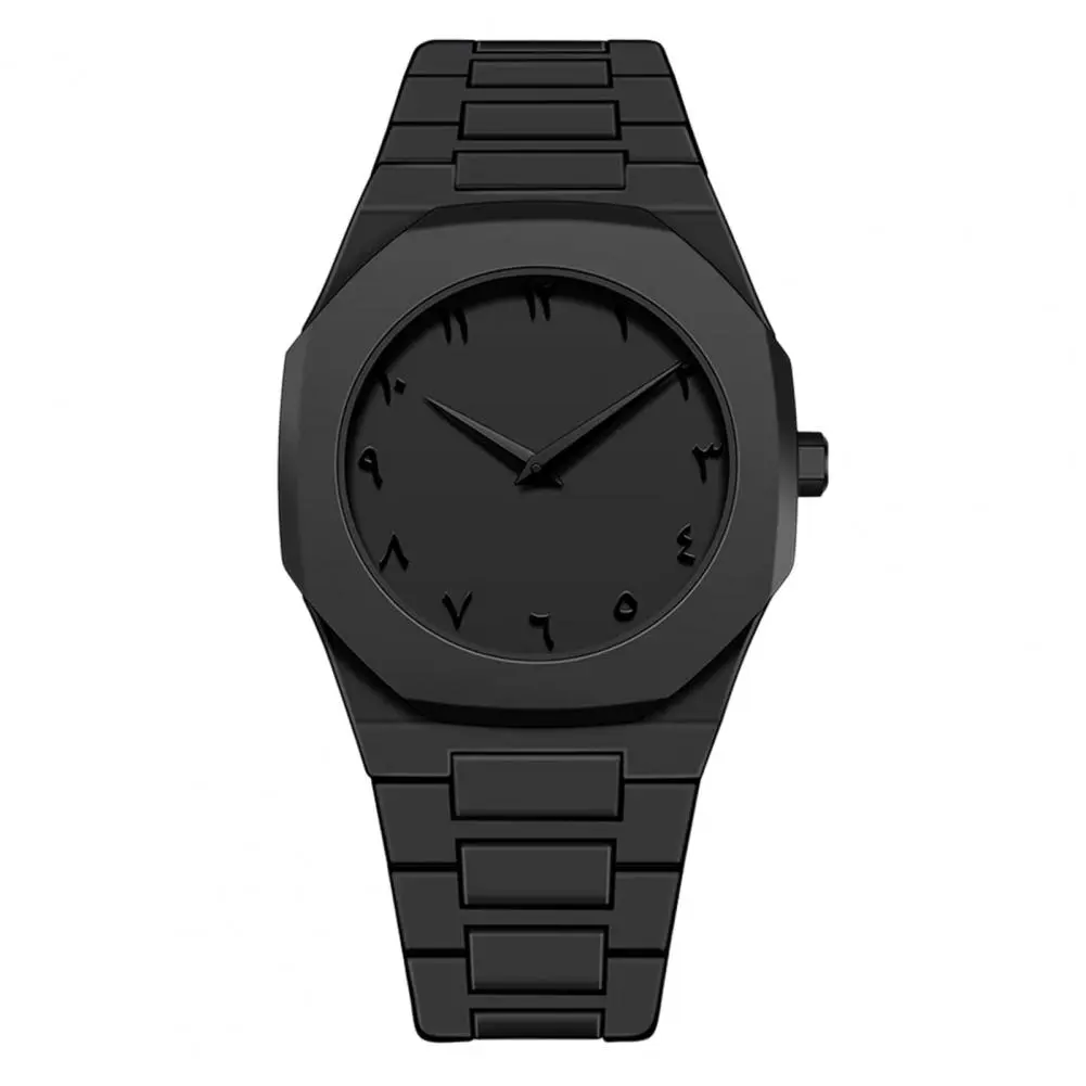Soft Comfortable Watch Stylish Unisex Quartz Watch with Easy-to-read Dial Solid Color Wristwatch for Men Women Birthday Gift