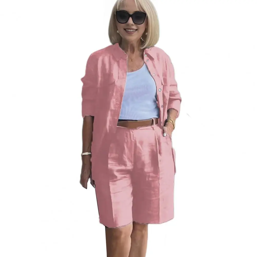 2024 Spring Suit For Women's Suits Tracksuit Oversize Coat Loose Shorts Set Female Casual Elegant Office Ladies 2 Piece Sets