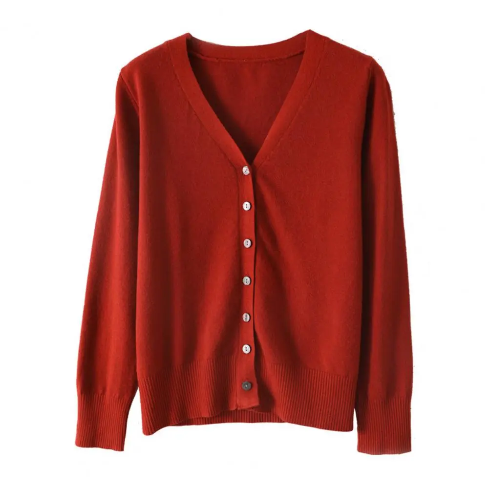 Women Sweater Stylish Women's Knit Cardigan Sweaters V-neck Button Down Coat Loose Fit Crochet Texture for Women for Women