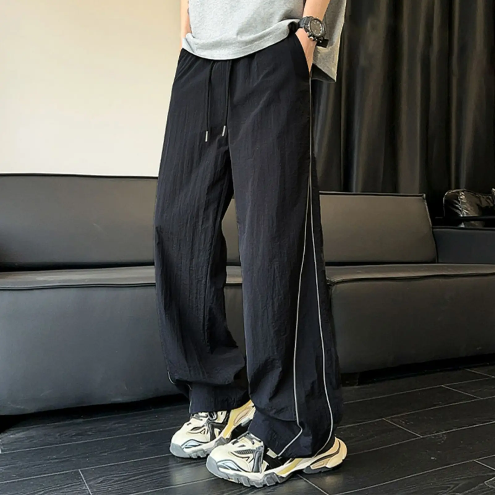 Sports Pants Men's Spring Autumn Loose Pants Men's Straight Sweatpants Casual Pants Trousers Men