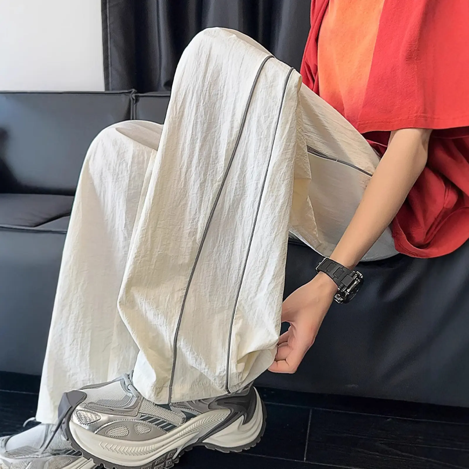 Sports Pants Men's Spring Autumn Loose Pants Men's Straight Sweatpants Casual Pants Trousers Men