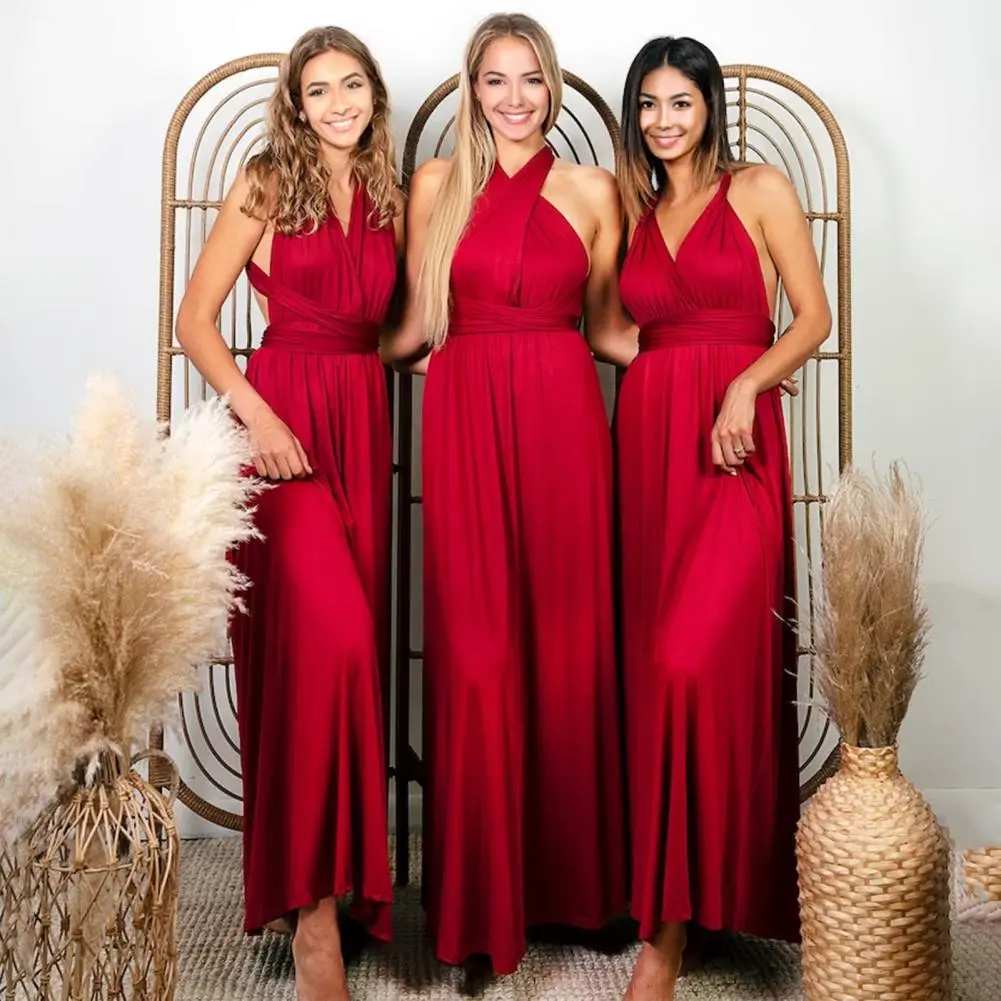 Sexy Bandage Long Dress Women Multiway Wrap Convertible Boho Maxi Club Red Dress Party Bridesmaids Infinity Robe Longue Femme