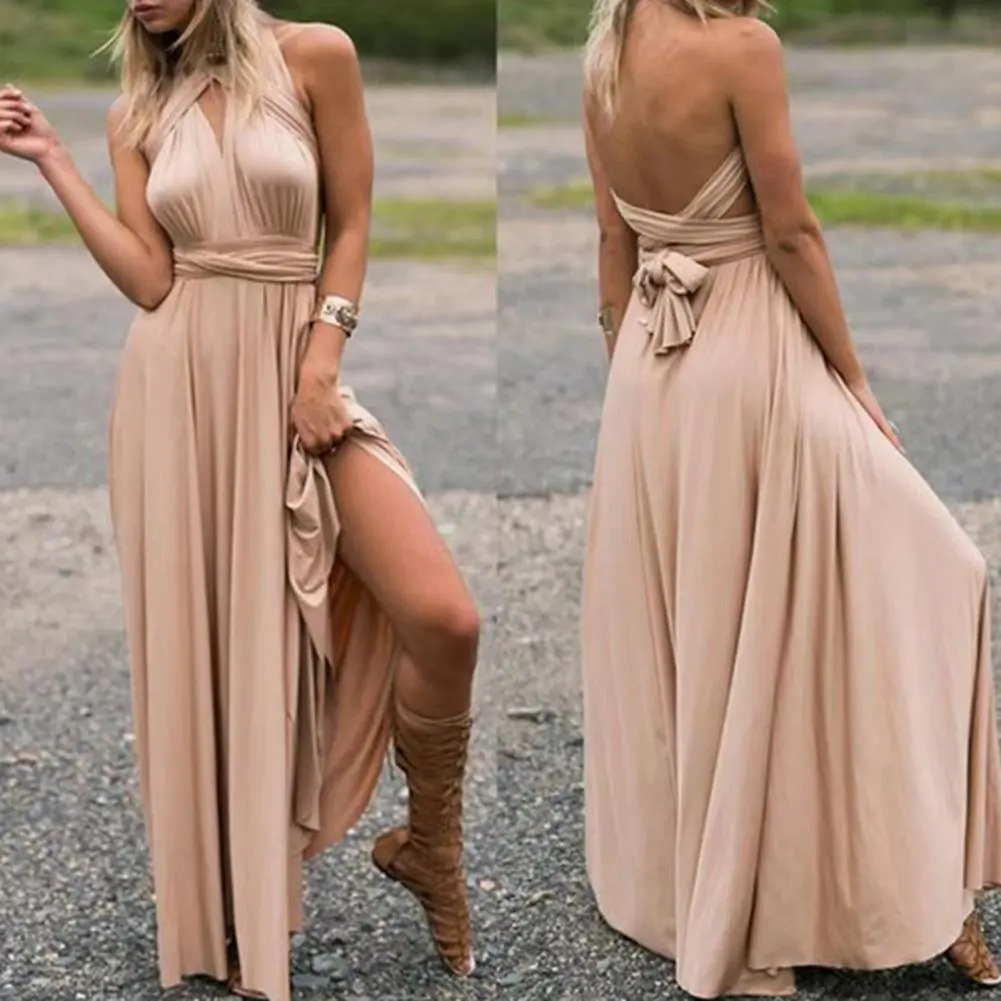 Sexy Bandage Long Dress Women Multiway Wrap Convertible Boho Maxi Club Red Dress Party Bridesmaids Infinity Robe Longue Femme