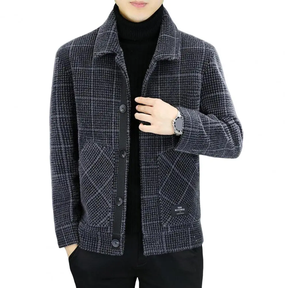 2025 Autumn Winter Mens Short Slim Fit Woolen Coat Single Breasted Casual Windbreaker Fashion Retro Trench Overcoat