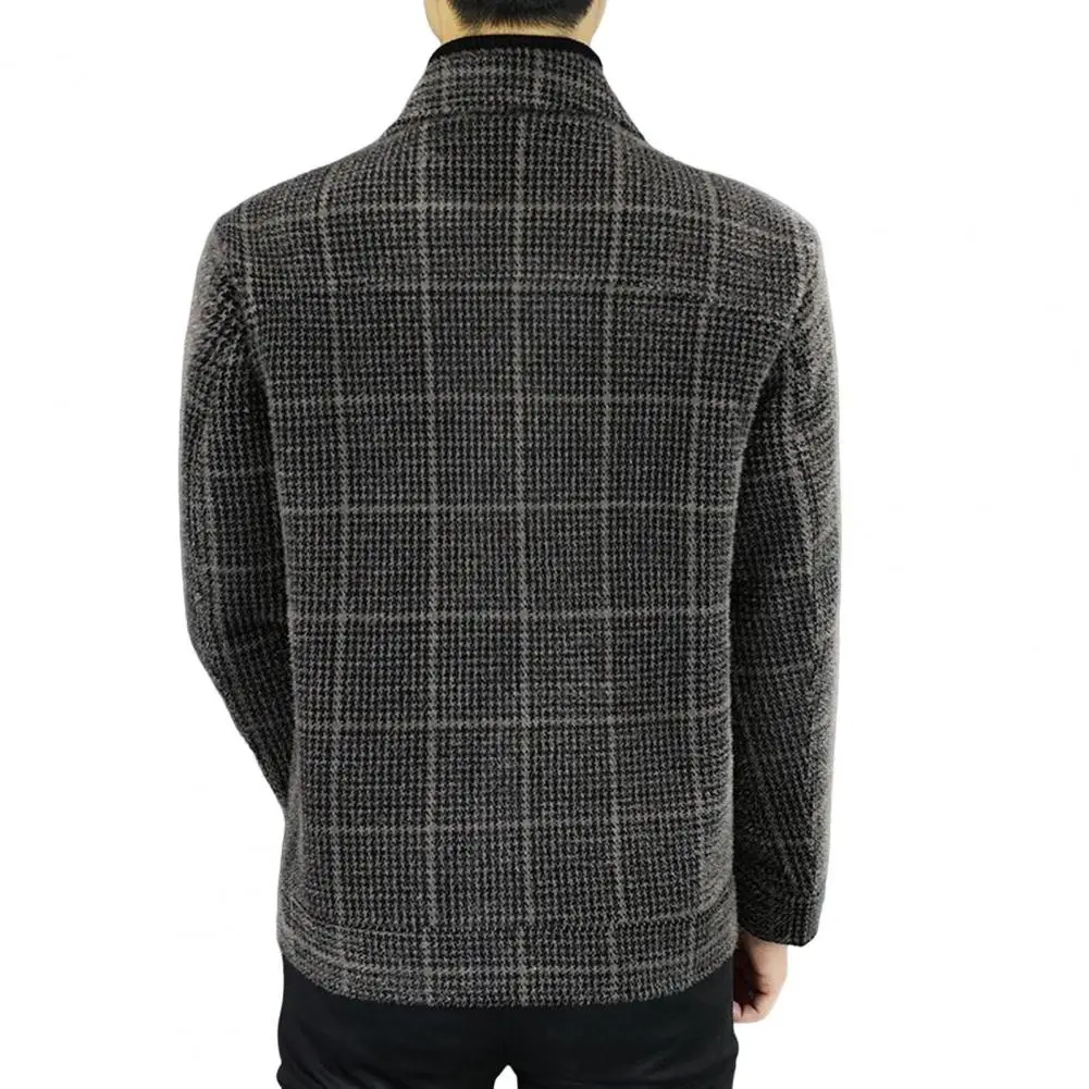 2025 Autumn Winter Mens Short Slim Fit Woolen Coat Single Breasted Casual Windbreaker Fashion Retro Trench Overcoat