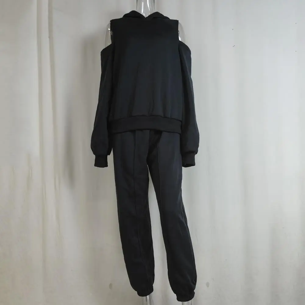 Casual Women Tracksuit Set Hooded Workout Suit Fitness Sports Female Clothes Outfit Loose Elastic-waist Running Trousers 2025
