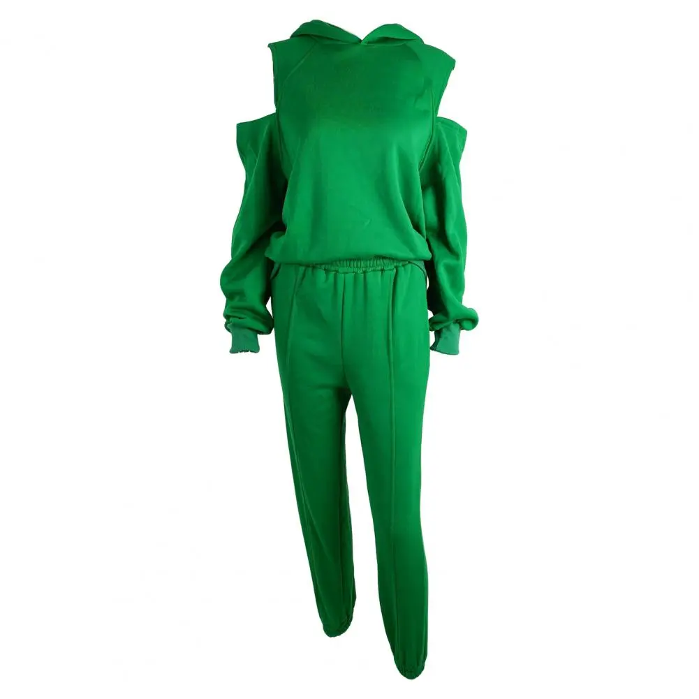 Casual Women Tracksuit Set Hooded Workout Suit Fitness Sports Female Clothes Outfit Loose Elastic-waist Running Trousers 2025
